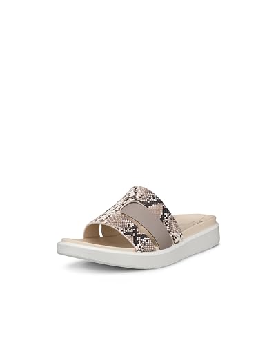 ECCO Damen Flowt Oasis Slide Sandale, Moonrock/Python, 37/37.5 EU von ECCO
