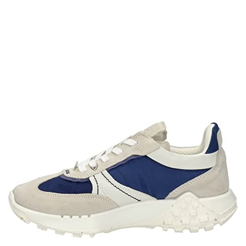 Ecco Damen Retro Sneaker, Shadow White/Blue Depth/White, 36 EU von ECCO