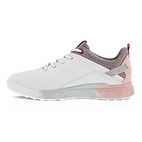 ECCO Women's S-Three Gore-tex Golf Shoe, White/Silver Pink, 6.5/7 UK von ECCO
