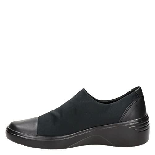 ECCO Damen Soft 7 Wedge BlackBlack DrittonTextile Slip-on, Schwarz (Black/Black), 36 EU von ECCO