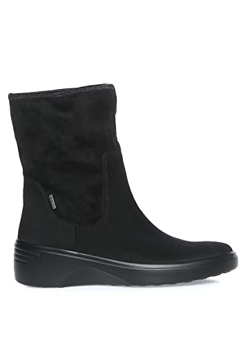 ECCO Damen Soft 7 Wedge BlackBlack MoonTextile Ankle Boot, Schwarz (Black/Black), 42 EU von ECCO
