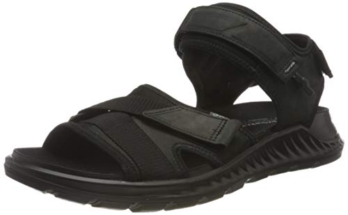 ECCO Herren Exowrap Flat Sandal, Schwarz(Black/Black), 40 EU von ECCO