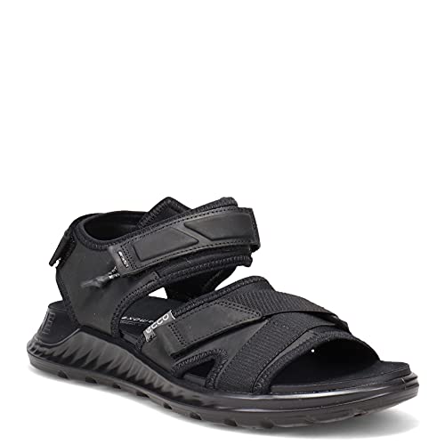 ECCO Herren Exowrap Flat Sandal, Black, 41 EU von ECCO