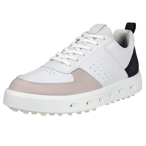 ECCO Herren Golf Street 720 Leder White Black Gravel Trainer 44 EU von ECCO