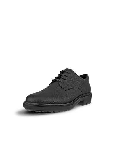 ECCO Herren Oslo Plain Toe Oxford, Schwarzes genarbtes Leder, 39.5/40 EU von ECCO