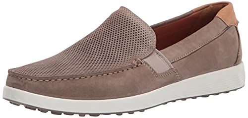 ECCO Herren S Lite Moc Sommer Driving Style Loafer, Warm Grey/Cognac Summer Perforated, 39.5/40 EU von ECCO