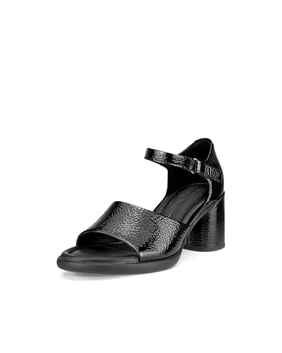 ECCO Sculpted 55 Luxe Damen-Sandalen mit Knöchelriemchen, Schwarzes rissiges Leder, 36/36.5 EU von ECCO