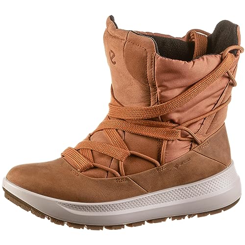 ECCO W Solice Mid Gtx Pl Ii Braun - Gore-Tex Warmer robuster Damen Gore-Tex Schnürstiefel, Größe EU 36 - Farbe Sierra von ECCO