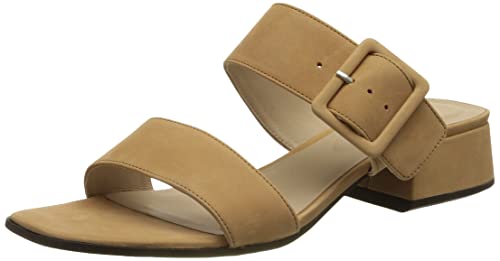 ECCO Women's Elevate Square Toe Slide Heeled Sandal, LION NUBUCK, 6-6.5 von ECCO