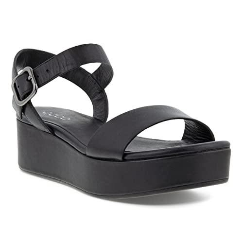 Ecco Damen Plateausandalen, Schwarz (Black 1001), 41 EU von ECCO