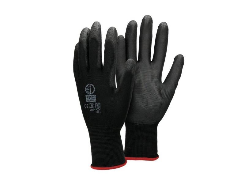 ECD Germany Arbeitshandschuhe Gartenhandschuhe Montagehandschuh Schutzhandschuh mit PU-Beschichtung (1-St) Mechanikerhandschuhe Größe: S atmungsaktiv & rutschfest von ECD Germany