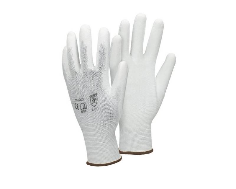 ECD Germany Arbeitshandschuhe Gartenhandschuhe Montagehandschuh Schutzhandschuh mit PU-Beschichtung (4-St) 4er Set Mechanikerhandschuhe Größe: L atmungsaktiv & rutschfest von ECD Germany