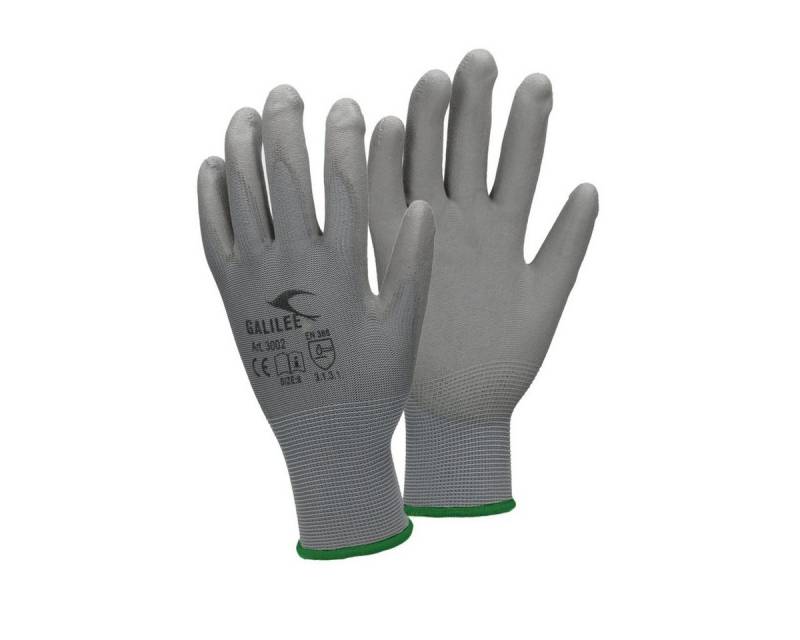 ECD Germany Arbeitshandschuh-Set Montagehandschuhe atmungsaktiv & rutschfest Schutzhandschuhe 4x Mechanikerhandschuhe Größe XXL Grau waschbar Gartenhandschuhe von ECD Germany