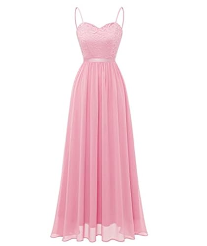 ECDAHICC Damen Chiffon Abendkleider Elegant für Hochzeit Lang Brautjungfernkleid Ärmelloses Slim Fit Kleid PI-2XL ECDAHICC Damen Chiffon Abendkleider Elegant für Hochzeit Lang Brautjungfernkleid Ärmelloses Slim Fit Kleid PI-2XL von ECDAHICC
