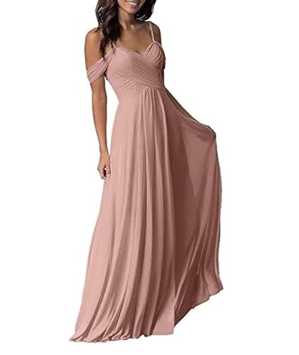 ECDAHICC Damen Kleider Off Shoulder Langes Kleid Elegant Enges Festlich Abendkleider für Brautjungfernkleid Cocktail Party Kleid NR2-XL von ECDAHICC