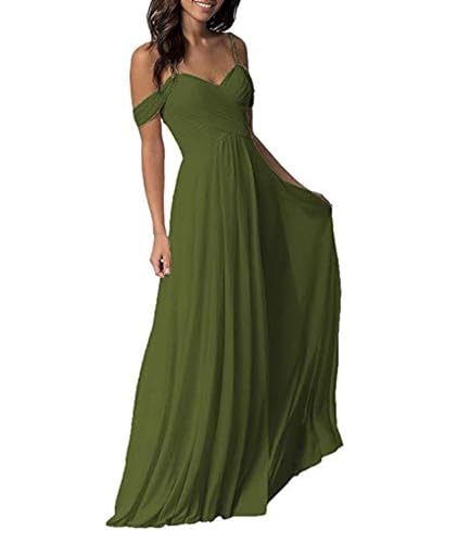 ECDAHICC Damen Kleider Off Shoulder Langes Kleid Elegant Enges Festlich Abendkleider für Brautjungfernkleid Cocktail Party Kleid OL-S von ECDAHICC
