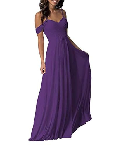 ECDAHICC Damen Kleider Off Shoulder Langes Kleid Elegant Enges Festlich Abendkleider für Brautjungfernkleid Cocktail Party Kleid PE-3XL von ECDAHICC