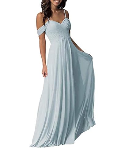 ECDAHICC Damen Kleider Off Shoulder Langes Kleid Elegant Enges Festlich Abendkleider für Brautjungfernkleid Cocktail Party Kleid ST-S von ECDAHICC
