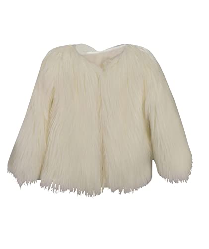 ECDAHICC Damen Plus Size Faux Fur Coat Fall Offene Front Cardigan Kunstpelzmantel Shaggy Langarm Jacke Warmer Mantel WH-4XL von ECDAHICC