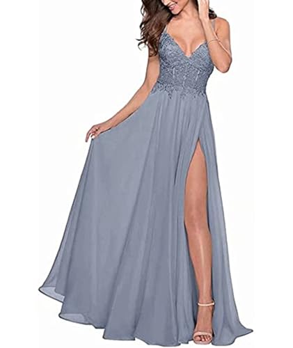 ECDAHICC Lace Strap Abendkleid Italienisch Noodle Strap V-Ausschnitt A-Linie Lange Seite Split Ball Kleid Slim Fit BrautjungfernkleidST-L ECDAHICC Lace Strap Abendkleid Italienisch Noodle Strap V-Ausschnitt A-Linie Lange Seite Split Ball Kleid Slim Fit BrautjungfernkleidST-L von ECDAHICC