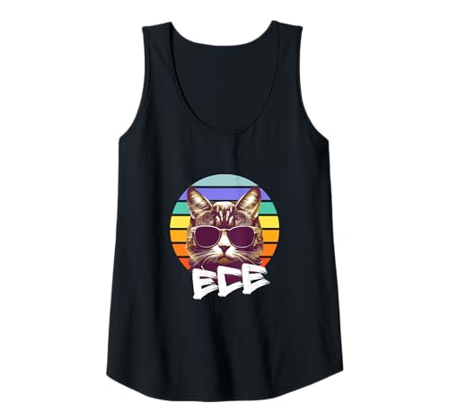 Damen ECE - Schöner Mädchen Name mit lustiger Katze Tank Top Damen ECE - Schöner Mädchen Name mit lustiger Katze Tank Top von ECE Tochter Enkel Geburtstag Geschenkideen