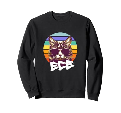 ECE - Schöner Mädchen Name mit lustiger Katze Sweatshirt ECE - Schöner Mädchen Name mit lustiger Katze Sweatshirt von ECE Tochter Enkel Geburtstag Geschenkideen