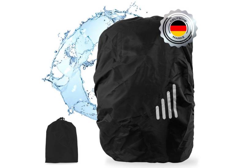 ECENCE Rucksack-Regenschutz 1x Regenschutz Rucksack 15-35L mit Schwarz von ECENCE