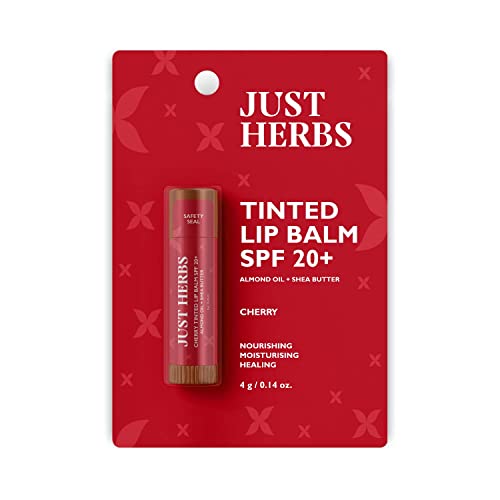 Green Velly Herbs Tinted Lip Balm for Men and Women with SPF 20+ for Dark Lips to Lighten 4 g (cherry) von ECH