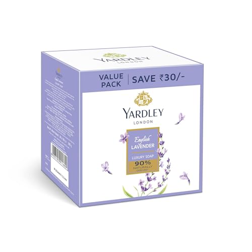 Green Velly Yardly London English Lavender Luxury Soap| Daily Bathing Soap For Women| Luxury Soap With Creamy Lather| 90% Naturally Derived| 100g Each (Pack of 3) von ECH