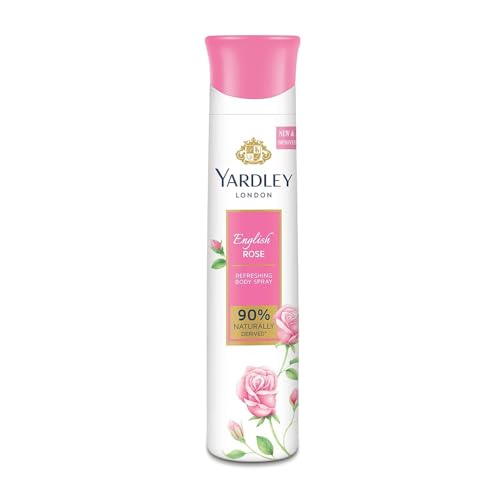 Green Velly Yardly London English Rose Refreshing Body Spray| Fresh Floral Scent| 90% Naturally Derived| Deo Spray| Body Deodorant for Women| 150ml von ECH