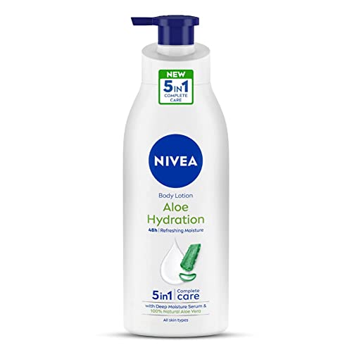 Indian NEVEA Body Lotion, Aloe Hydration, with Aloe Vera for Instant Hydration in Summer, for Men & Women, 400 ml von ECH