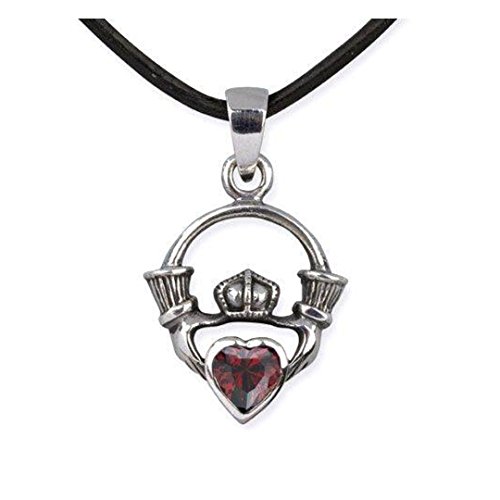 Anhänger Claddagh aus Silber mit Zirkonia Rot Schmuck etNox Liebe 068 von ECHT