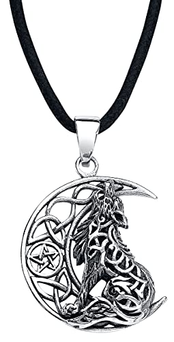 ECHT etNox Heulender Wolf Frauen Halskette silberfarben 925er Sterling Silber Fashion & Style, Gothic von ECHT