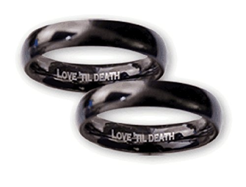 etNox - Partnerringe ''Love ´til Death'' Edelstahl (BOX1), Ringgrösse:62 von ECHT