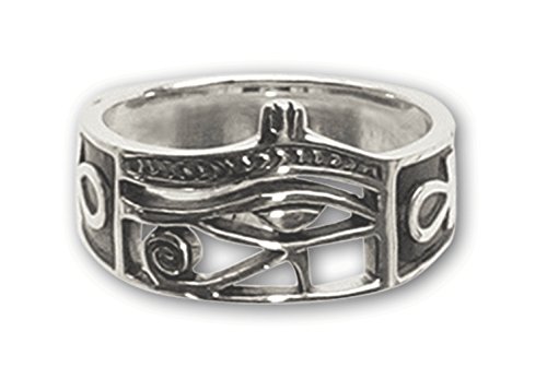 etNox-Ring ''Auge des Horus'' 925 Silber (R893), Ringgrösse:66 von ECHT