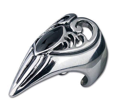 etNox-Ring ''Fingerspitze'' Edelstahl mit Onyx (SR1170) von ECHT