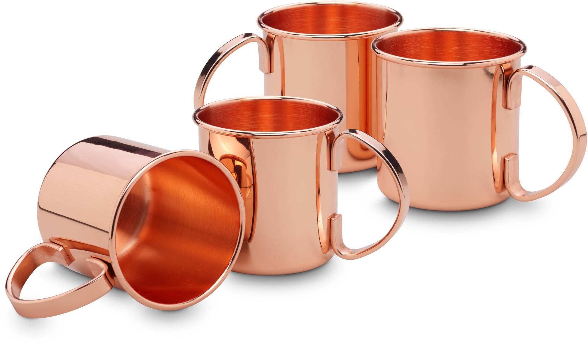 ECHTWERK Becher Moscow Mule Kupferbecher, Cocktailgläser, bruchsicher, 450 ml, 4tlg von ECHTWERK