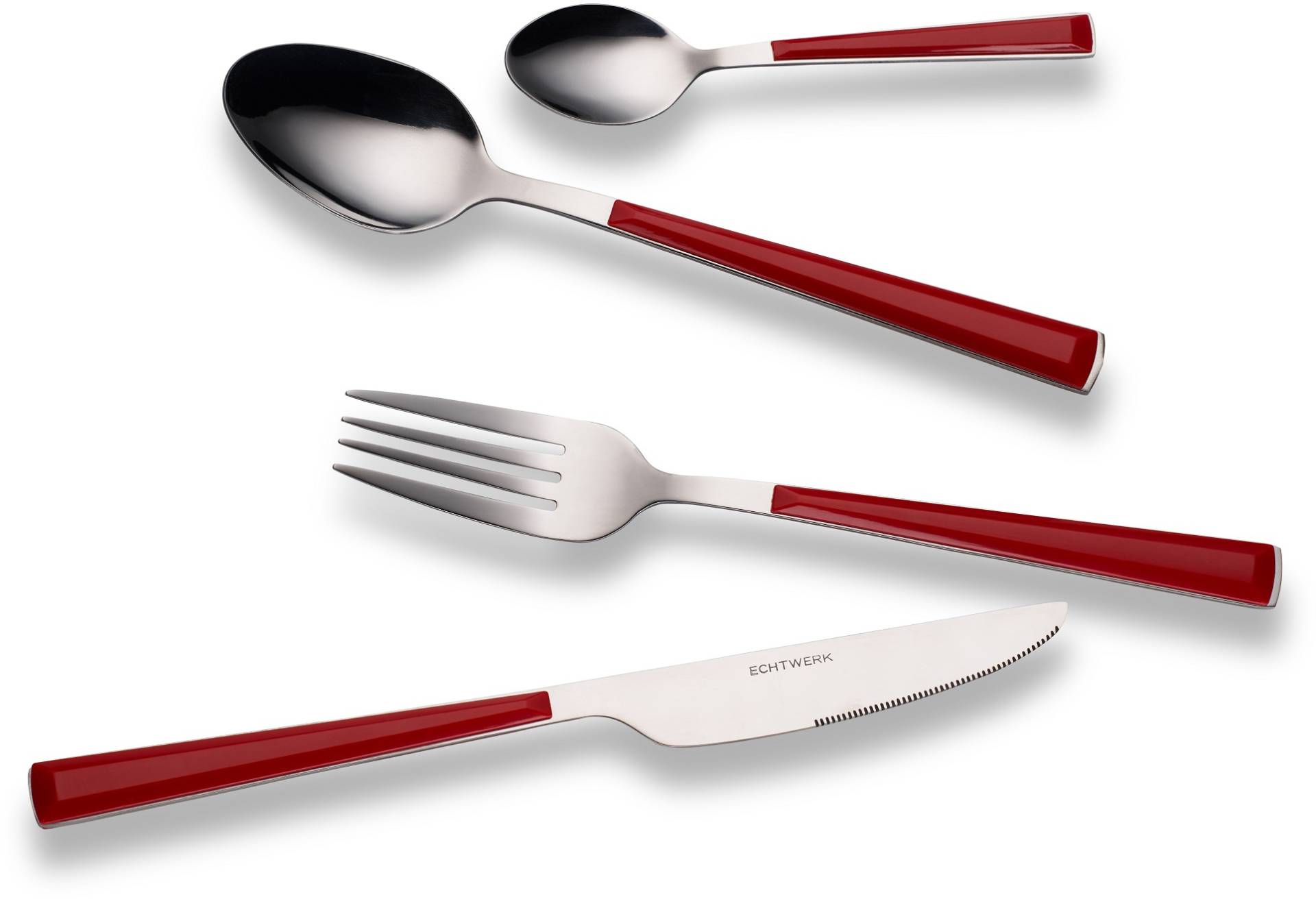 ECHTWERK Besteck-Set "Basic" Camping/Picknickbesteck, Kunststoffgriffe von ECHTWERK