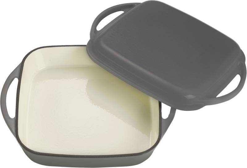 ECHTWERK Bräter "Universalbräter und Pfanne 2-in-1 Set, Auflaufform mit Deckel" Emaille  Gusseisen von ECHTWERK