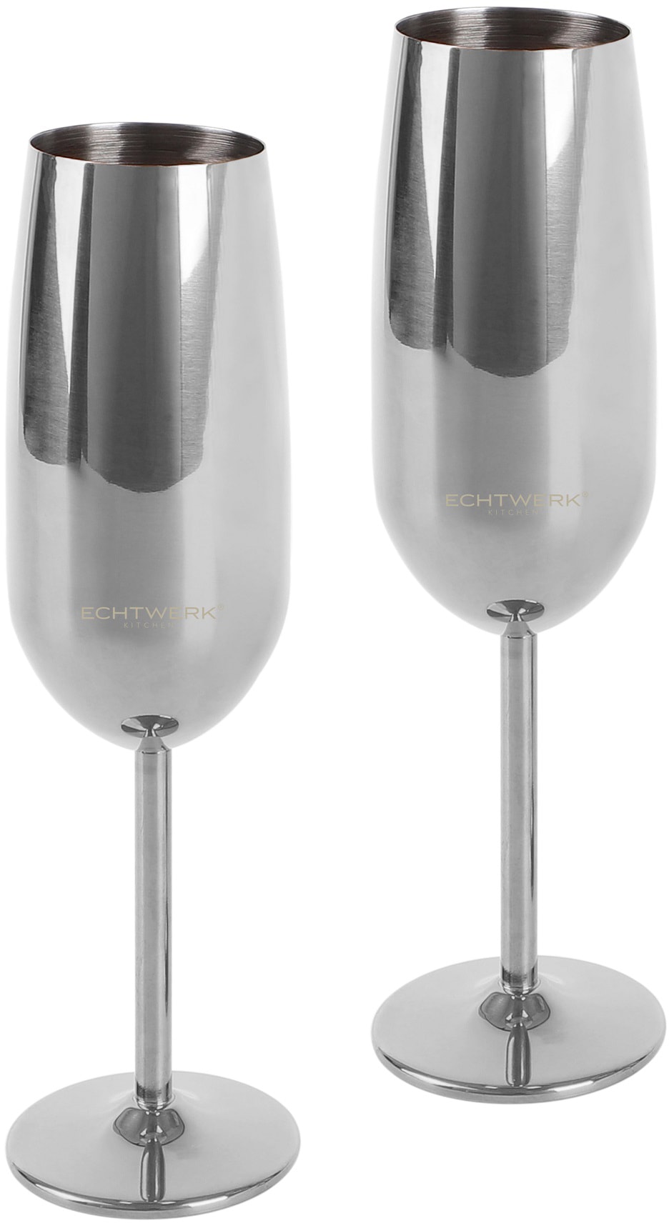 ECHTWERK Champagnerglas, (Set, 2 tlg.), Sektglas, Sektkelch, Champagnerkelch, bruchsicher, 250 ml von ECHTWERK