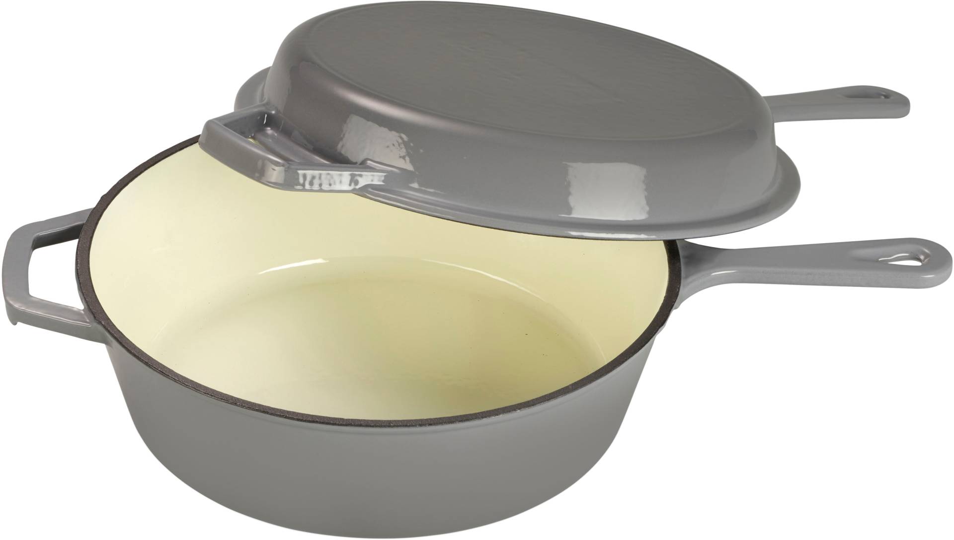 ECHTWERK Schmortopf "2 in 1 Set - Topf & Pfanne aus Gusseisen" Set, 2 Stk. tlg. Gusseisen von ECHTWERK