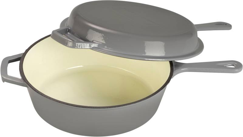 ECHTWERK Schmortopf "2 in 1 Set - Topf & Pfanne aus Gusseisen" Set, 2 Stk. tlg. Gusseisen von ECHTWERK