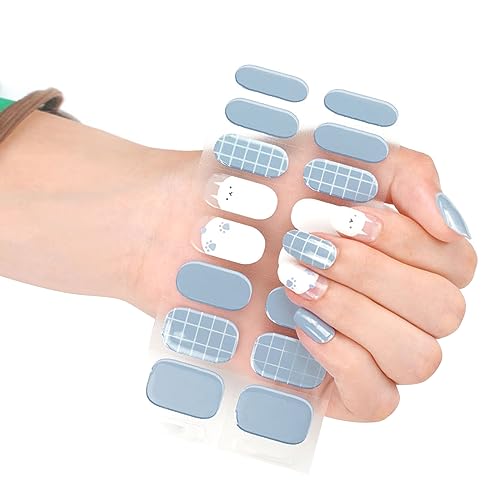 Halbgehärtete Gel Nagelaufkleber/LED Lampe Erforderlich 16 Gel Nagellack Wraps Modisches Gel Nagelkunstaufkleber Für Frauen von ECMQS