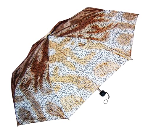 ECO REGENSCHIRM Ø98cm Leopard 24-57cm lang Manuell Taschenschirm Schirm 1305 (Leopard) von ECO