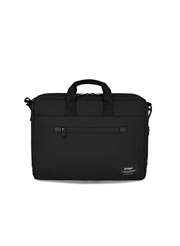 ECOALF, Lyonalf Tragbare Aktentasche, PC-Aktentasche, wasserabweisend, bequem und vielseitig, Qualität und Stärke, 38 x 9 x 19 cm, Schwarz, Talla única, BRIEFCASE von ECOALF