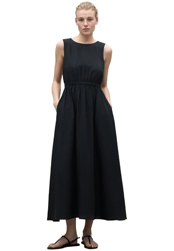 ECOALF Langes Karla-Kleid mit Ausschnitt am Rücken, Schwarz, Schwarz , Medium von ECOALF