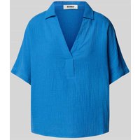 ECOALF Oversized Blusenshirt mit V-Ausschnitt Modell 'DENISALF' in Royal, Größe M von ECOALF