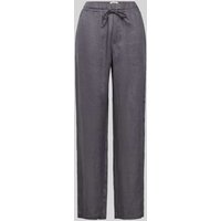ECOALF Regular Fit Leinenhose mit Tunnelzug Modell 'INDIALF' in Anthrazit, Größe L von ECOALF