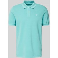 ECOALF Regular Fit Poloshirt mit Logo-Stitching Modell 'TEDANALF' in Helltuerkis, Größe XL von ECOALF