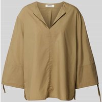 ECOALF Relaxed Fit Bluse mit V-Ausschnitt Modell 'JENAALF' in Oliv, Größe M von ECOALF